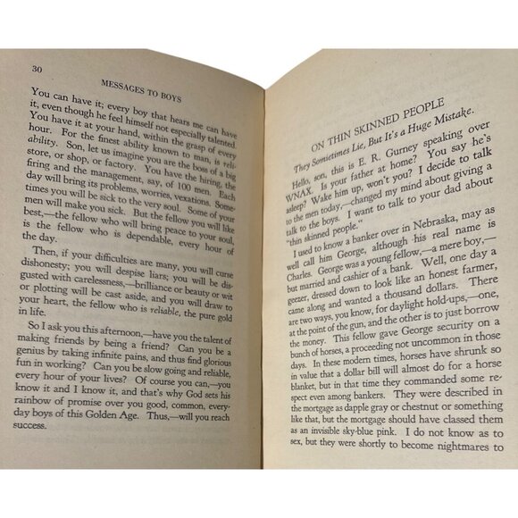 Vintage 1929 Book "Messages To Boys" Radio Friend By E.R. Gurney Morality HC Vtg - Picture 10 of 16